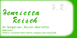 henrietta reisch business card